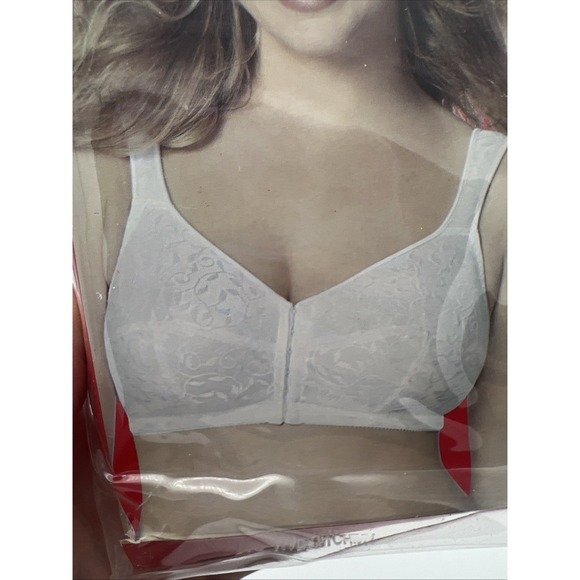 Playtex Just My Size Easy On Front Close Wire Free Bra Size 44C White NWT - Picture 4 of 5